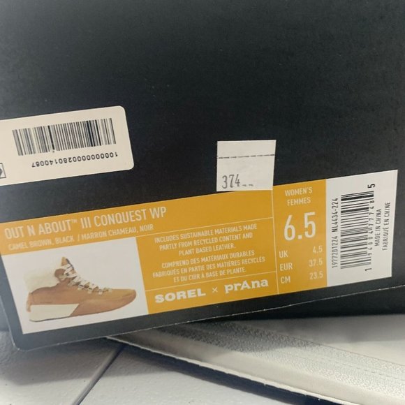 Sorel Out N About III Conquest Boot Women 6.5 Camel Brown Suede Waterproof S0616 - Picture 8 of 9